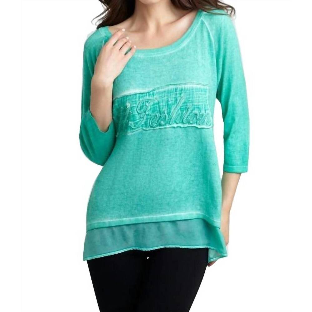 NEW ANGEL fashion top in teal